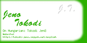 jeno tokodi business card